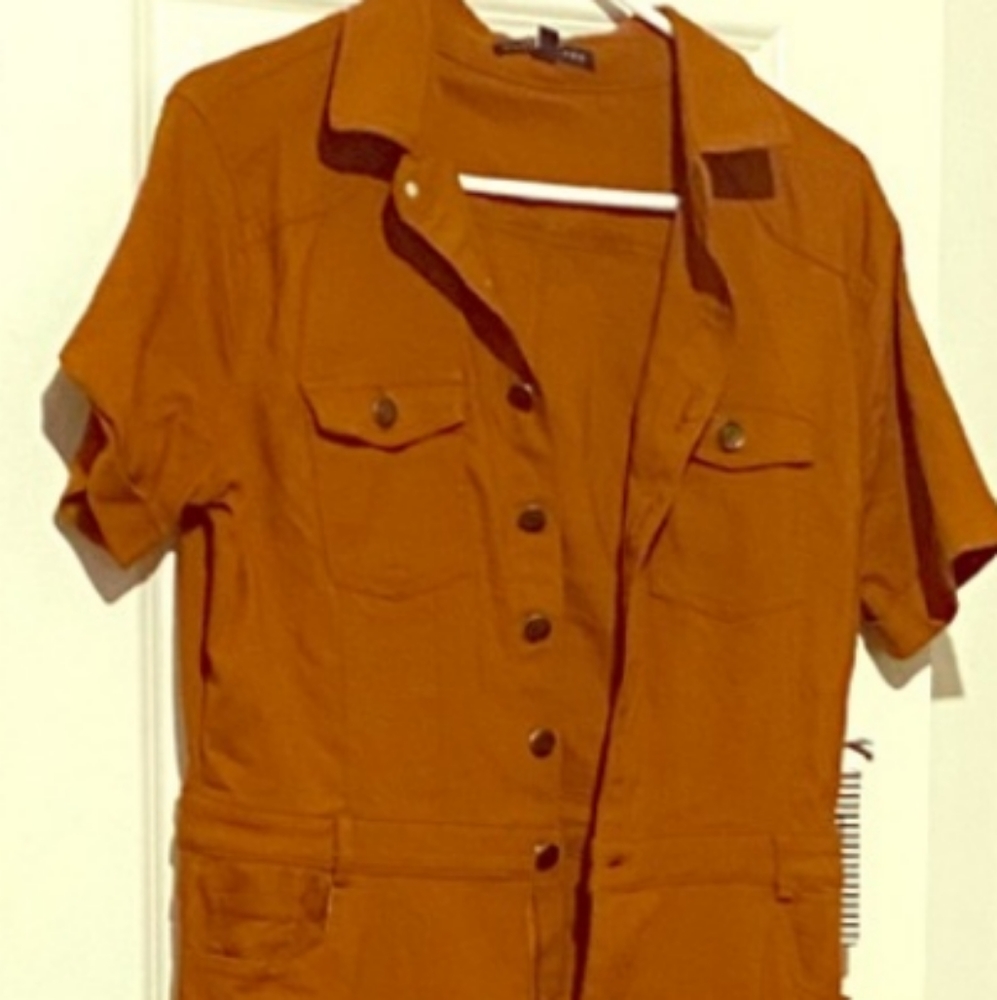 Rust orange/brown jumpsuit